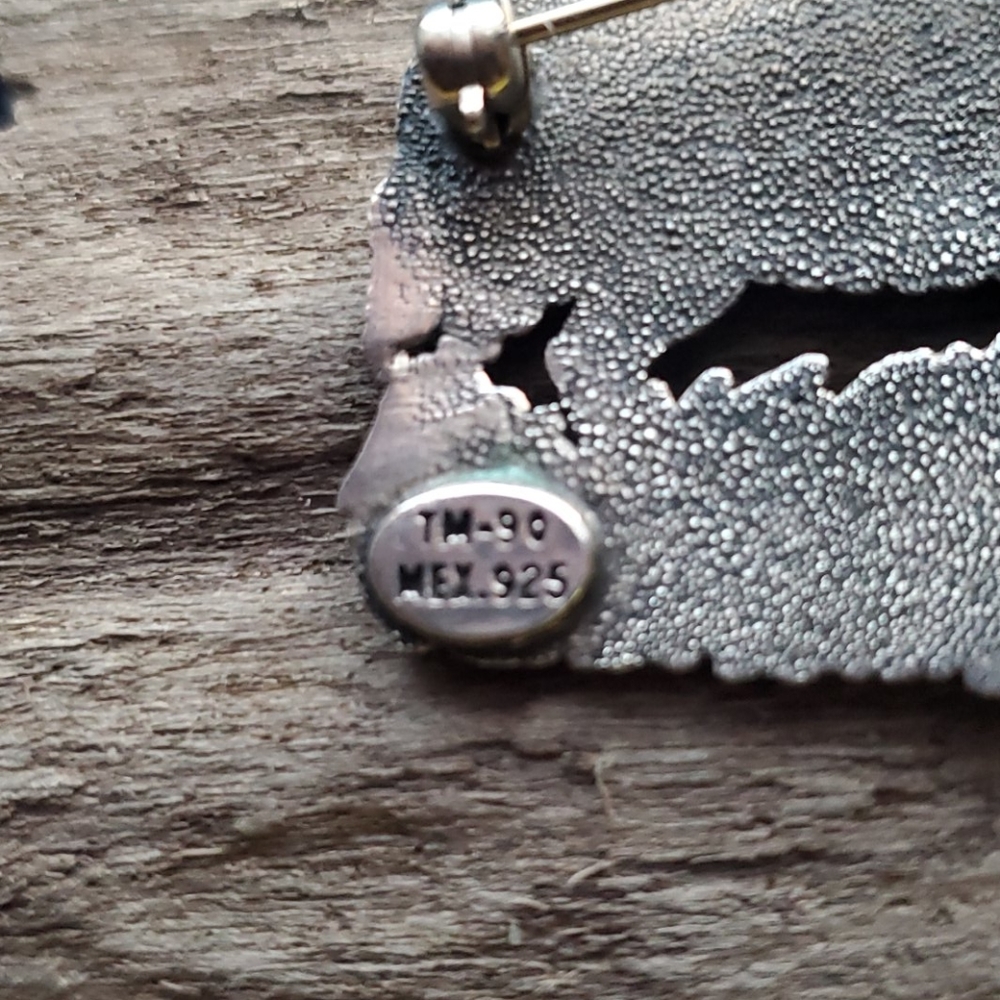 Taxco Mexico Sterling Mama and Baby Zebra Brooch - Picture 4 of 7